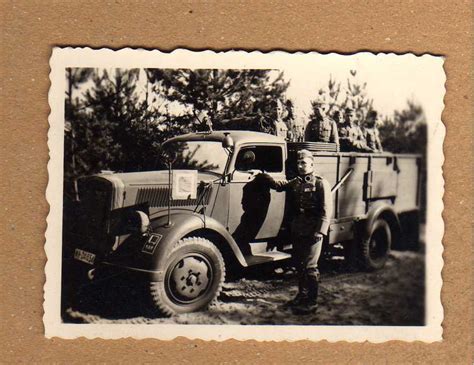 Foto Wehrmacht Soldaten Mit Opel Blitz Lkw Sch Ne Ansicht Postimages