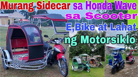 Magaan Na Sidecar Para Sa Honda Wave At Pwede Sa Lahat Na Motor Scooter