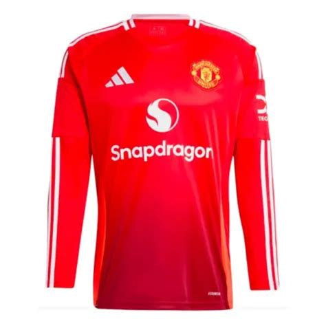 CAMISA MANGA LONGA MANCHESTER UNITED 2025 UNIFORME TITULAR AEROREADY