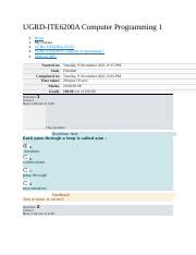 Ite 1 Docx UGRD ITE6200A Computer Programming 1 1 Home 2 My Courses