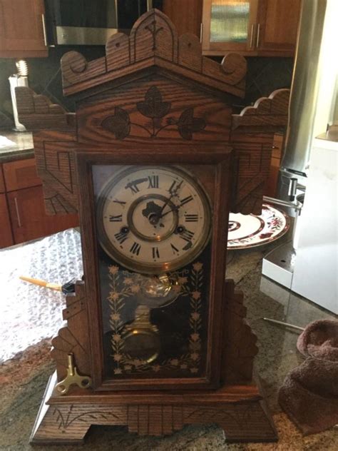 Antique Wm L Gilbert Mantle Clock 1889823388