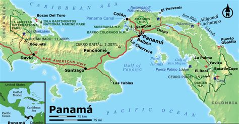 Panama Physical Map Hot Sex Picture