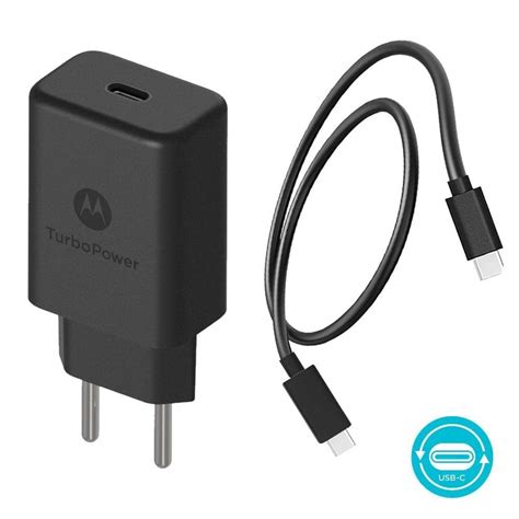 Carregador De Parede Motorola Turbo Power 30w 100 240v Com Cabo Usb Tipo C Preto Preto Netshoes