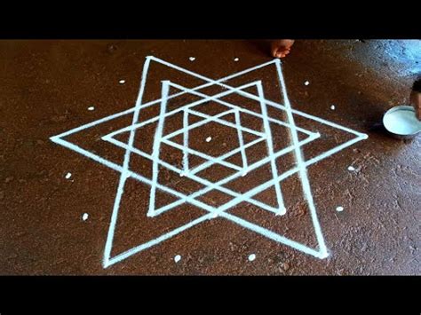 Simple Star Padi Kolam Design 7 4 Thai Madham Simple Kolam Pandaga