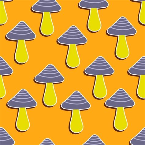 Premium Vector Seamless Pattern With Mushrooms