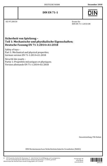 din en   de sicherheit von spielzeug teil  mechanische