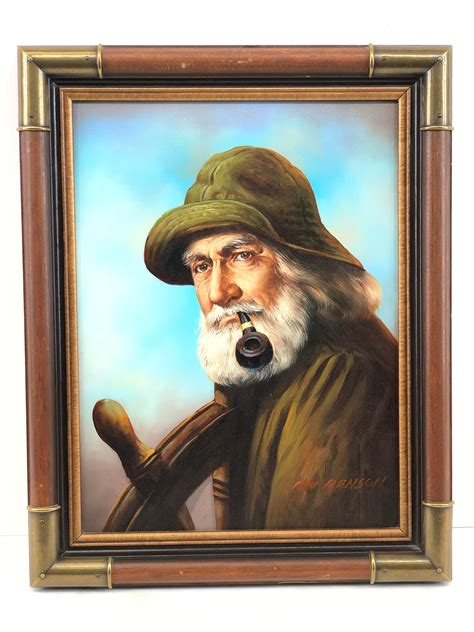 Lot Kim Benson Old Sailor Oil On Canvas