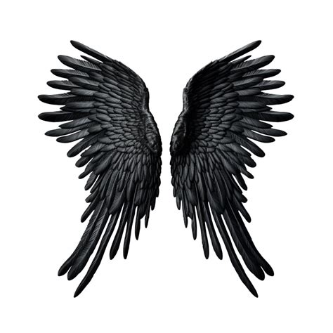 Black Angel Wings Isolated On Transparent Background 44813075 PNG