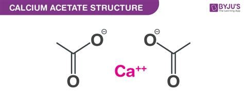 Calcium Acetate C4H6CaO4 Structure Molecular Mass Properties