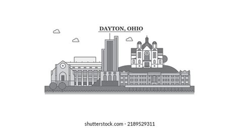 United States Dayton City Skyline Isolated Stock Vector (Royalty Free) 2189529311 | Shutterstock