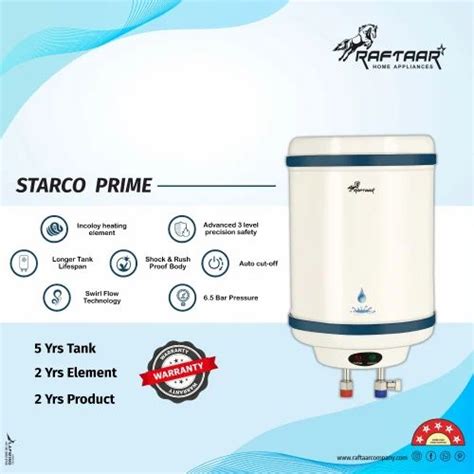 Manufactured Electric Water Heater Geyser 10 Ltr 5 Star 2000 Watts At