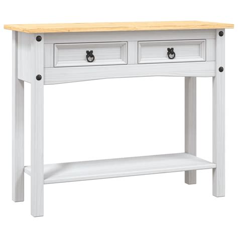 Swt Table Console Pin Mexicain Gamme Corona Blanc X X Cm