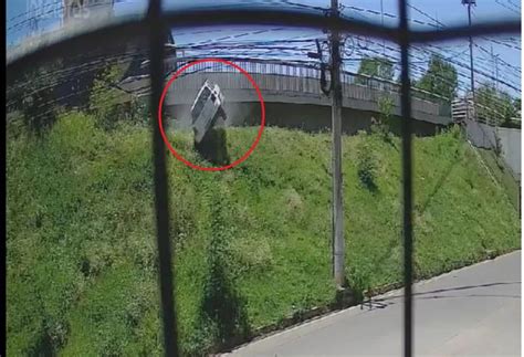 Vídeo policial penal despenca de viaduto carro e morre em Cuiabá