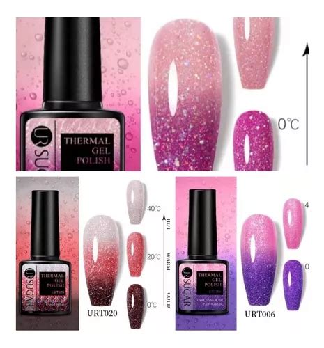 Kit 3 Esmaltes Thermal Gel Polish Muda De Cor Ur Sugar Frete grátis