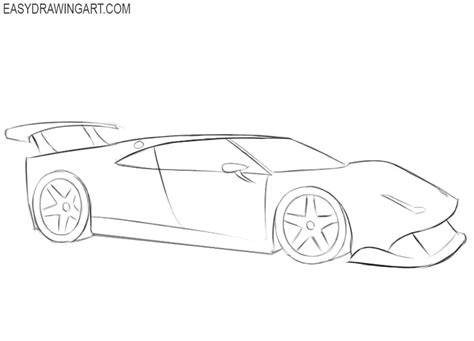 How to Draw a Ferrari - Easy Drawing Art