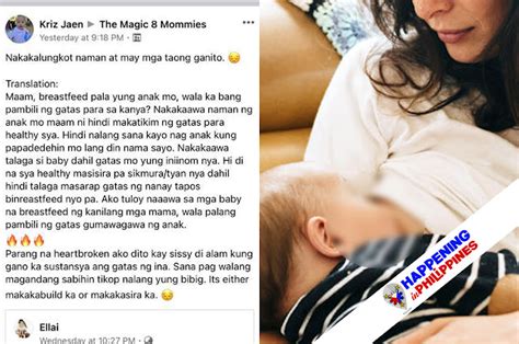 Babae Minaliit Ang Mga Nanay Na Nagpapa Breastfeed Dahil Wala Raw