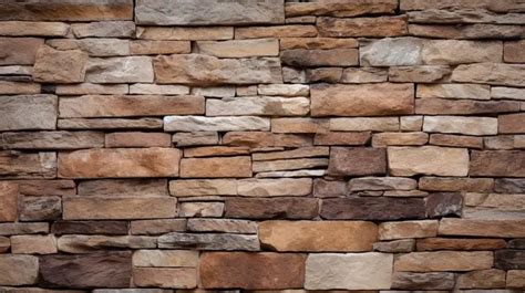 Damaged Stacked Stone Wall Texture Background Stone Natural Stone