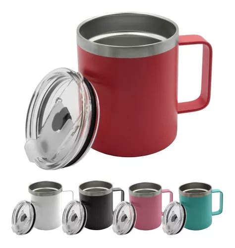 Termo 14oz De Acero Inoxidable Térmico Taza Para Café 414ml Color Rojo