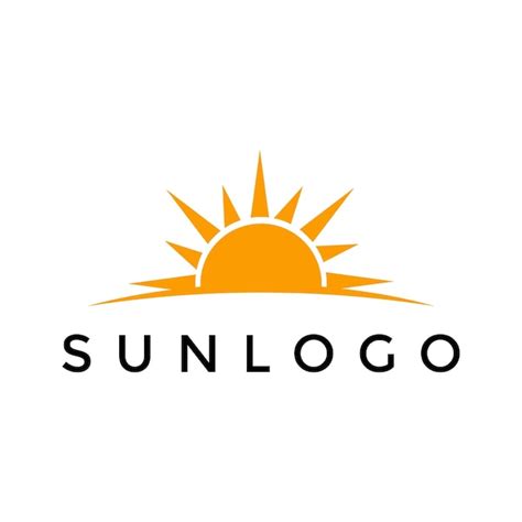 Mod Le De Conception De Logo Soleil Simple Vecteur Premium