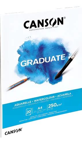 Papel Para Pintura Em Aquarela - Bloco Papel Para Pintura Aquarela Graduate A4 250g Canson Branco Canson ...