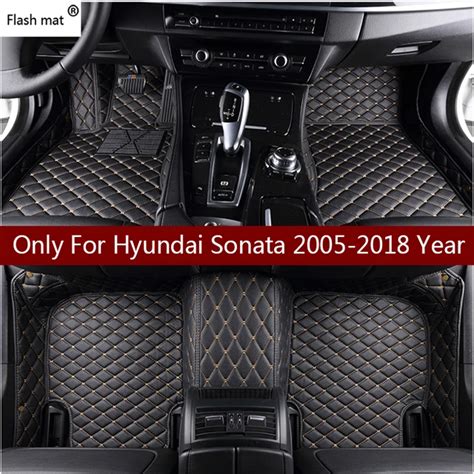 Flash Mat Leather Car Floor Mats For Hyundai Sonata 2006 2013 2014 2015