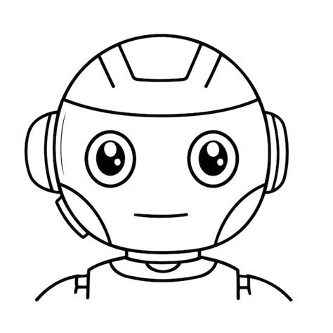 Ilustraci N Vectorial Sencilla Del Dibujo Del Robot Para La Actividad