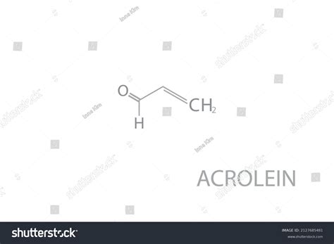 Acrolein Molecular Skeletal Chemical Formula Vector Stock Vector