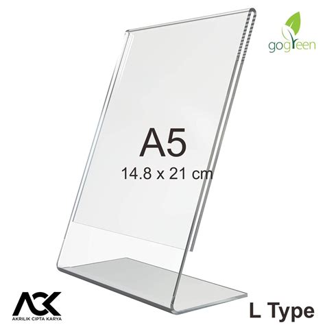 Jual Tempat Brosur Meja Akrilik A L Type Acrylic Tent Card Holder A