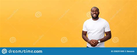 Portrait Of Delighted African American Male With Positive Smile White Perfect Teeth Looks