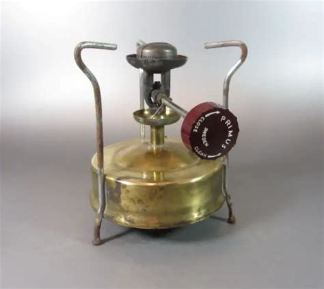 antique primus     sweden brass kerosene pressure camping