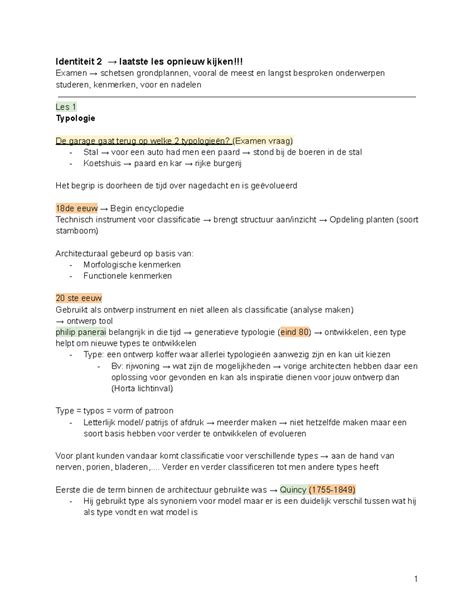 Identiteit 2 Notities Van De Lessen En Slides Samenvatting