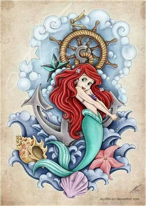 Pin By Tony Anna Mingardi On Disney S World Disney Tattoos Ariel