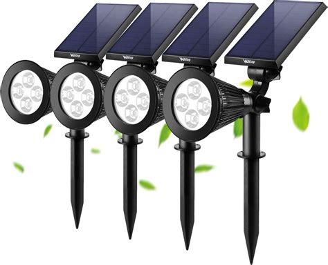 X Led Solar Foco Luces De Jard N Blanco C Lido Landscape Spotlight