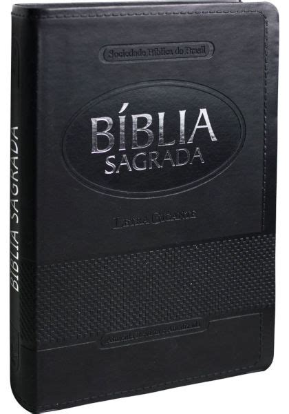 B Blia Sagrada Letra Gigante Capa Couro Sint Tico Preta Livraria Erdos