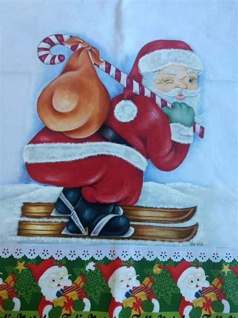 Pin Em Natalinos Pintura E Riscos Papai Noel De Tecido Artesanato