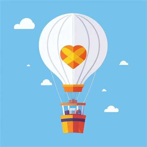 AI Generated Hot Air Balloon Avatar Icon Clip Art Sticker Decoration Simple Background 34721630