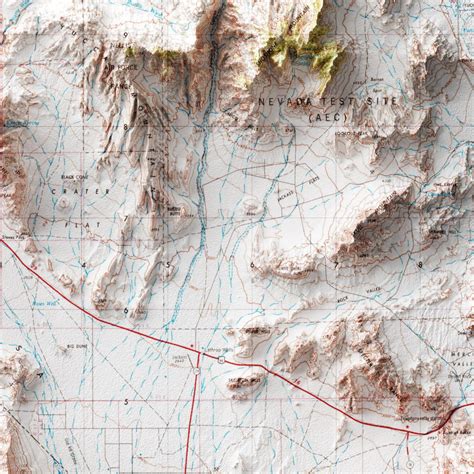 Death Valley Relief Map | 3D Map of Death Valley |Geoartmaps