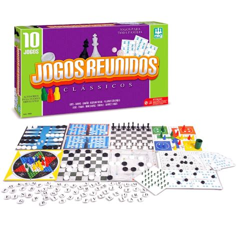 Onde Comprar Jogos De Tabuleiro - Jogos De Tabuleiro Reunidos 10 Em 1 Classicos P/ Toda Familia Nig ...