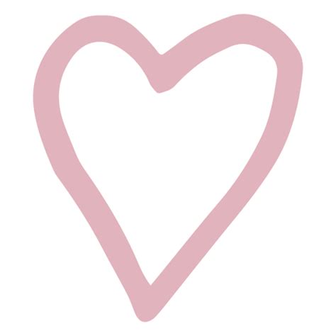 Pink Heart Bold Doodle Png And Svg Design For T Shirts