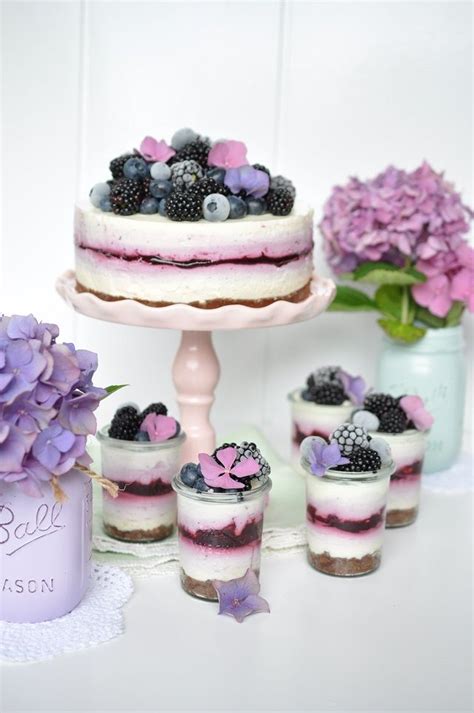 No Bake Brombeer Blaubeer Torte Und Dessert Blaubeer Torte Kuchen