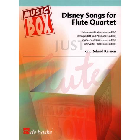 Disney Songs for Flute Quartet - Disney. Just Flutes, London