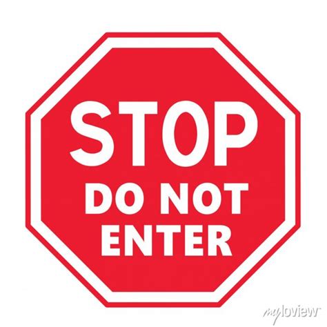 Stop Halt Allowed Do Not Enter Danger Warning Sign Vector Attention