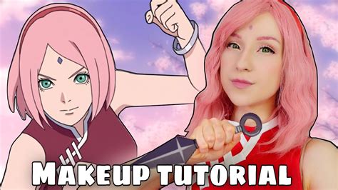 SAKURA UCHIHA COSPLAY MAKEUP WITH Circle LENSESBORUTO YouTube