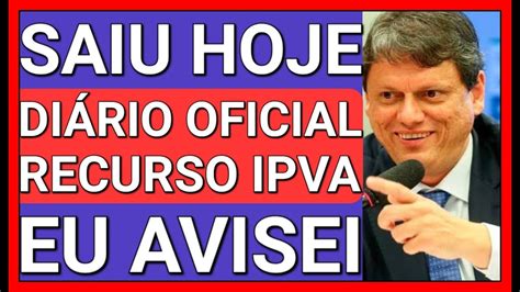 Saiu Hoje Resultado Confirmado Recurso Da Isen O De Ipva Youtube