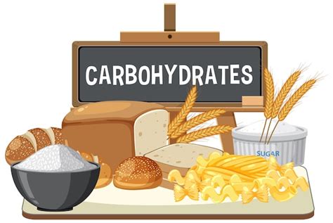 Premium Vector Carbohydrates Food Group Illustration