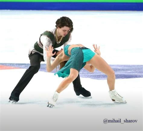 Figure Skating Partners On Ice Rink