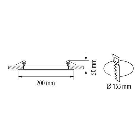 Panneau En Verre Led Encastrable Cercle W K V Ac Ip