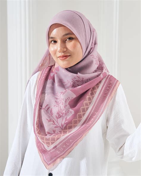 Tudung Bawal Cotton Voile Aidilfitri Jolly Pink Kualiti Designer