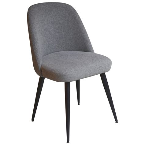 Modern Honey Leather Dining Chair With Steel Base Black Conical Legs