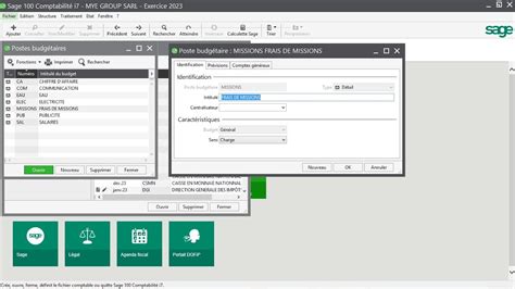 N Comment Creer Un Poste Budgetaire Sur Sage Saari I Youtube